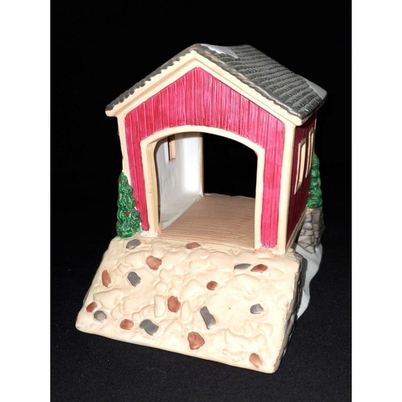 Christmas Valley OWell COVERED TOLL BRIDGE Holiday Village building accessory - Picture 4 of 9